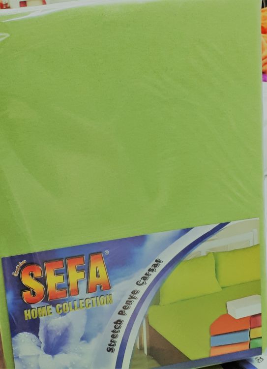 Простынь на резинке зеленая 90*200 с наволочкой SEFA