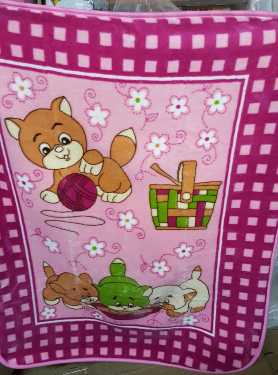 Детский плед-одеяло Котята розовый GOLDEN