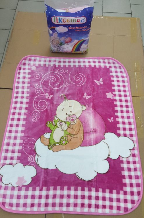 Детский плед-одеяло Малыш розовый в пакете