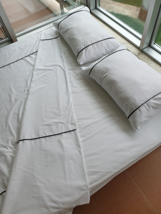 Комплект постельного белья Cotton V2 белого цвета