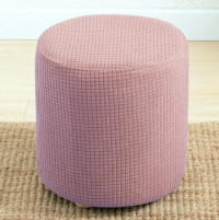 Чехол на стул-пуф круглый pink трикотаж-жаккард  
