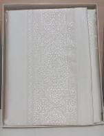 Кремовая тефлоновая скатерть прямоугольная Masali, Samira Krem