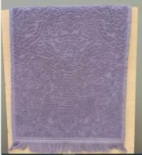 Жаккардовое махровое полотенце для кухни баклажан