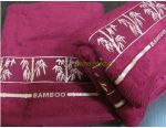 Бамбуковое бордовое полотенце Arya