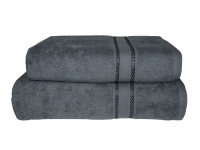 Серое махровое полотенце Parisa 430г/м2, хлопок