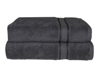 Серо-бежевое махровое полотенце Parisa 430г/м2, хлопок