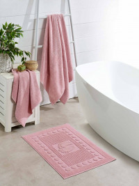 Розовое махровое полотенце 480г/м2, хлопковое