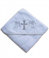 Полотенце для крещения с уголком (крыжма) с серебром