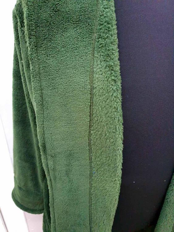 Зеденый мужской халат длинный с капюшоном Welsoft купить