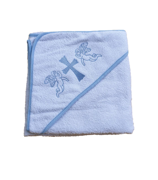 Полотенце для крещения с уголком (крыжма) с голубым