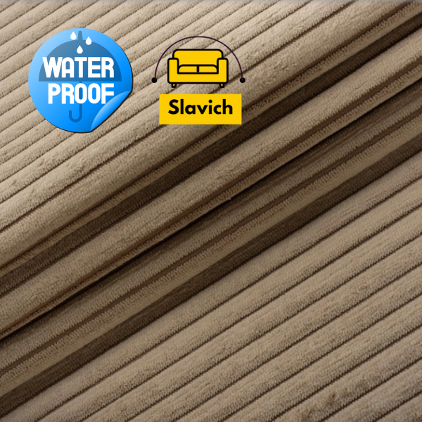 Непромокаемая ткань мебельный велюор бежевый 1