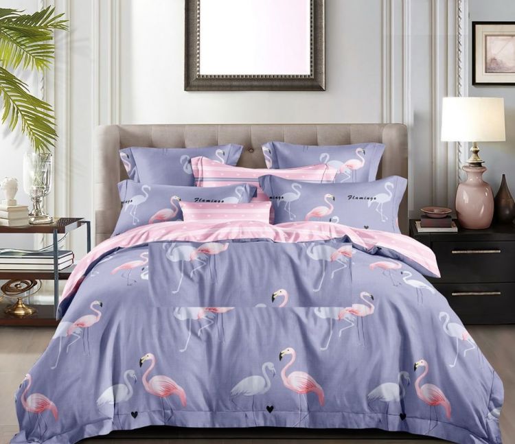 Комплект постельного белья Фламинго дуэт сатин