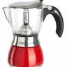 Кофеварка гейзерная 2 чашки BIALETTI Moka Crystal красная 990004318 Кофеварка гейзерная 2 чашки BIALETTI Moka Crystal красная 990004318