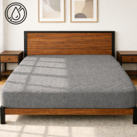 Непромокаемый чехол на матрас стеганый Iron Grey