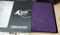 Однотонный фиолетовый акриловый плед Sesli Mor
