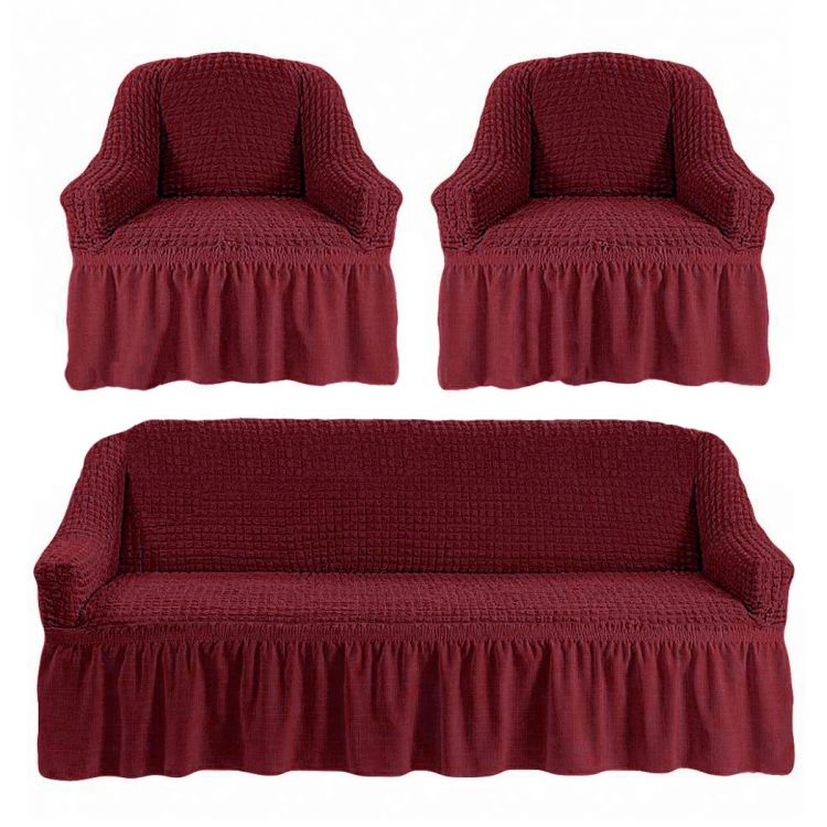 Чехол для мебели (диван + 2 кресла) пурпурный