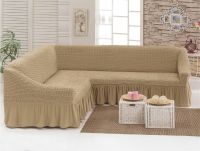 Чехлы для мебели (диван угловой) бежевый (33)