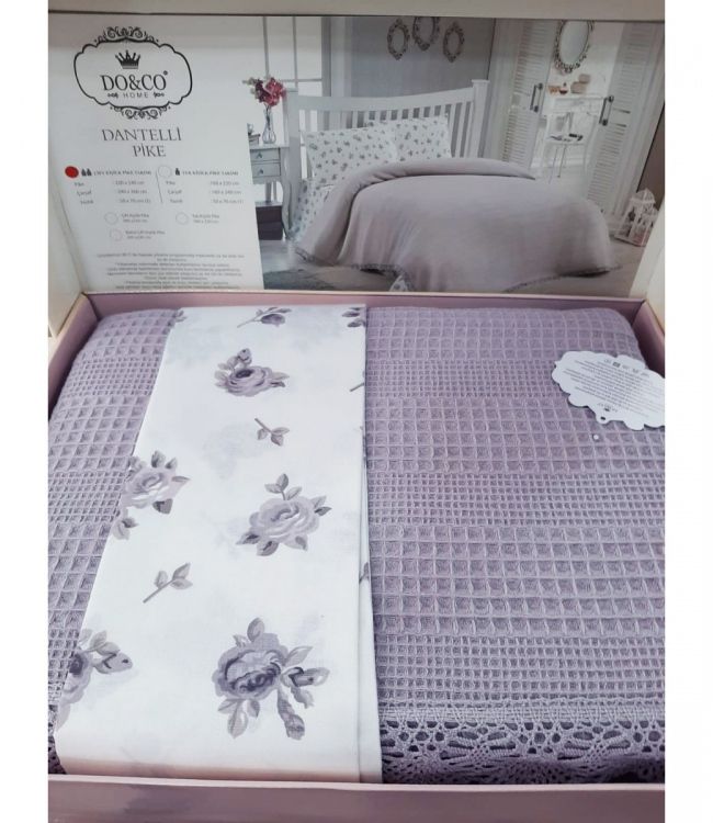 Комплект летнего постельного белья Do & Co Dantelli Lila лиловый