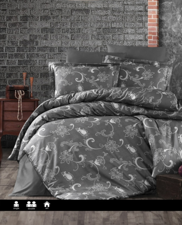 Постельное белье сатин люкс Carmina anthracite