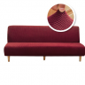 Чехол на диван без подлокотника бордового цвета