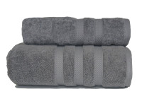 Серое полотенце Parisa 600г/м2, Microcotton
