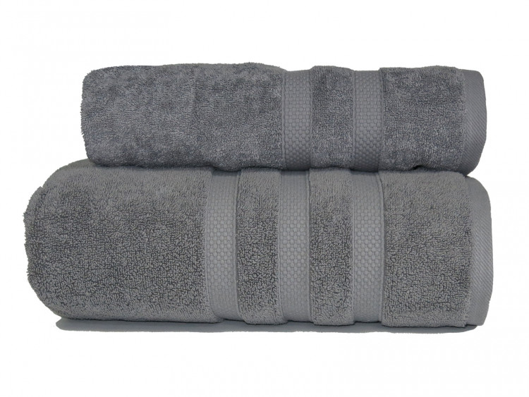 Серое полотенце Parisa 600г/м2, Microcotton