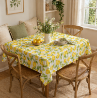 Скатерть Лимонный букет Рогожка