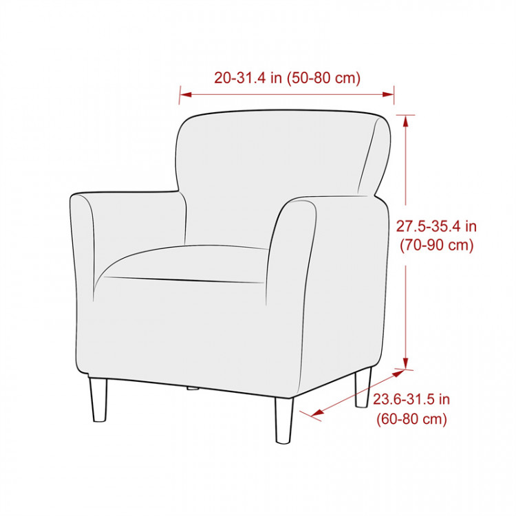 Чехол на кресло - диван Gray черный Велюр - спандекс  замеры 2