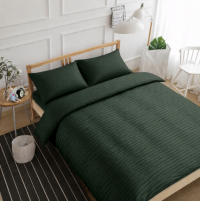 Комплект постельного белья бязь однотонный страйп зеленый