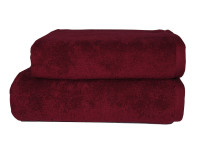 Бордовое полотенце Parisa 500г/м2, Flat Cotton 