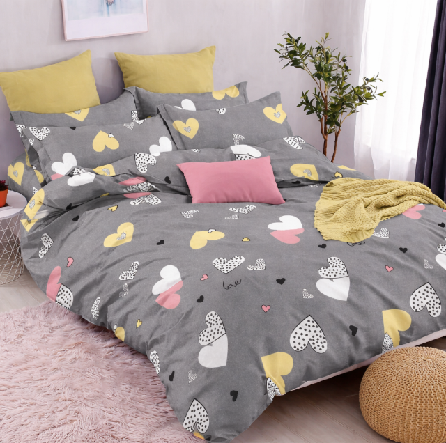 Комплект постельного белья бязь Сердца Grey Комплект постельного белья бязь Сердца Grey