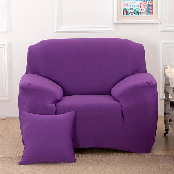 Чехол на кресло 90х140 purple однотонный