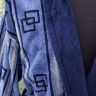 Мужской халат велюр сине-голубой V04 ZERON в упаковке