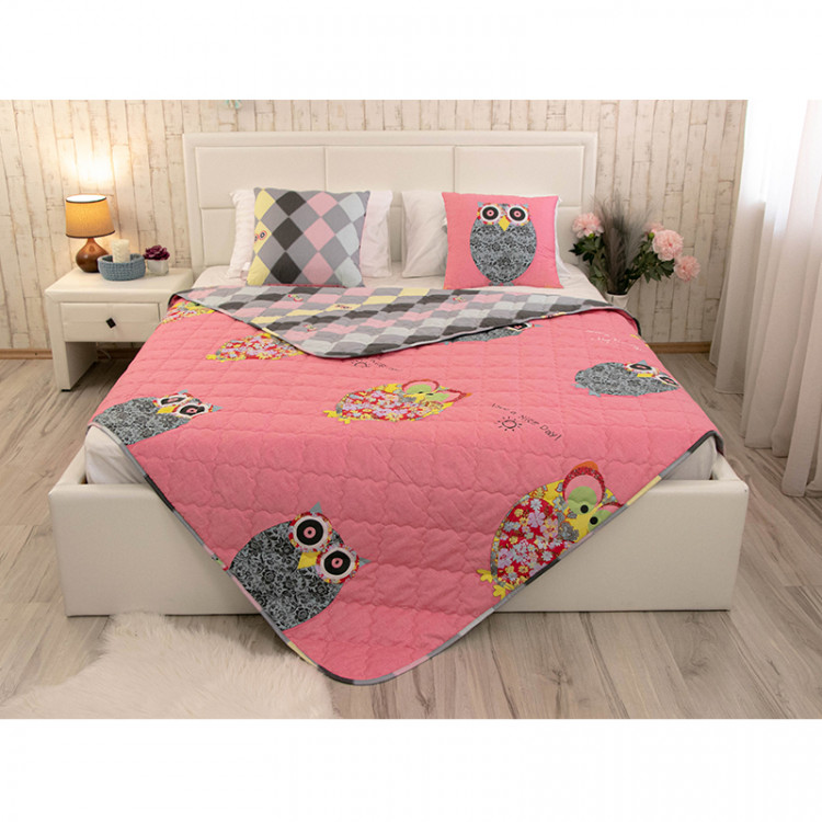 Одеяло демисезонное шерсть в сатине Owl с совой