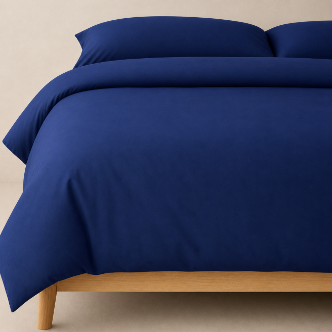 Пододеяльник blue однотонный lux сатин 2