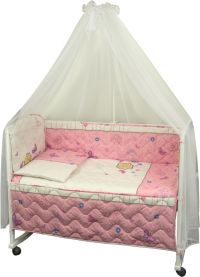 Набор для детской кроватки Руно Радуга 960У Бабочки розовое