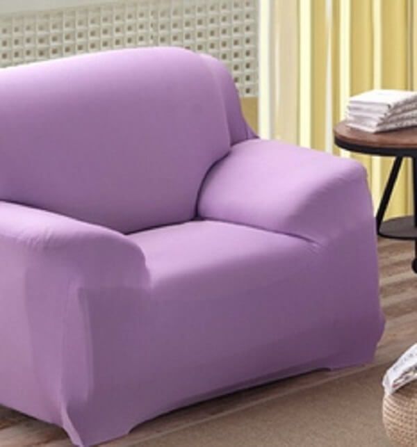 Чехол на кресло лилового цвета однотонный купить