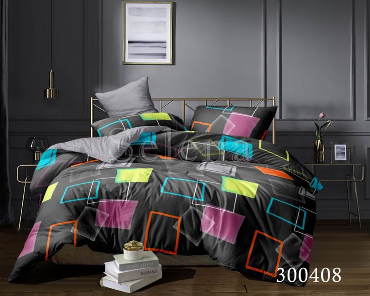 Комплект постельного белья Цветная геометрия сатин
