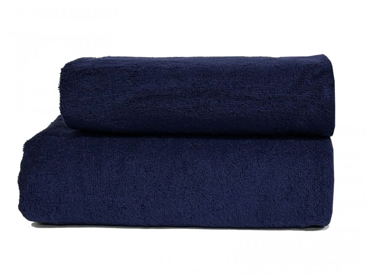 Темно синее полотенце Parisa 500г/м2, Flat Cotton