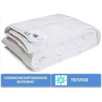 Одеяло теплое Руно Силикон / Микрофибра белое квадрат