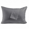 Наволочка темно серая сатин Home Sateen Iron Grey Stripe1