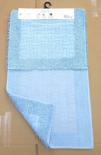 Набор ковриков в ванную Mosso серо-голубой косичка
