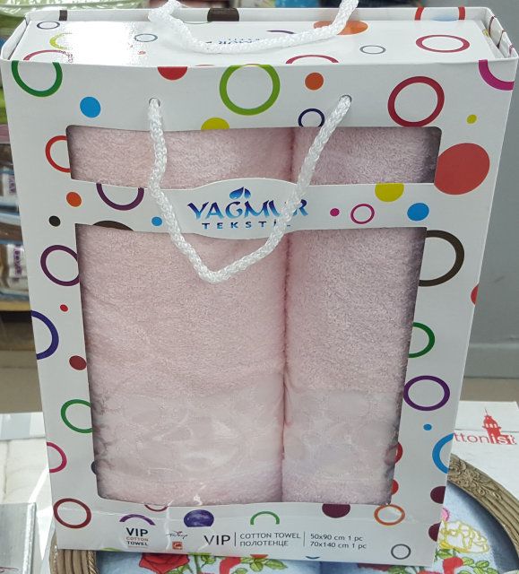 Набор махровых полотенец Yagmur розовый