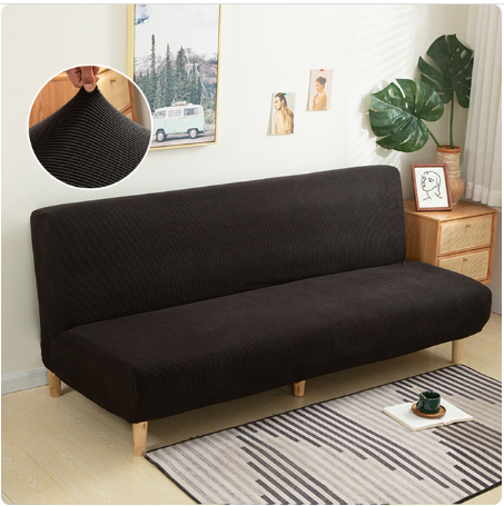 Чехол на диван без подлокотника черного цвета