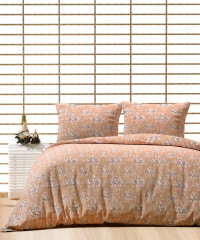 Набор постельного белья хлопок Клиновый лист персиковый