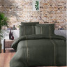 Зеленое постельное белье Elegant Dark Green Ранфорс Deluxe