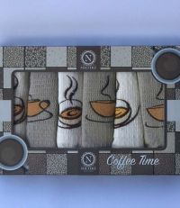 Набор полотенец Nilteks Coffee Time V08, 40х60 (6шт.) вафля