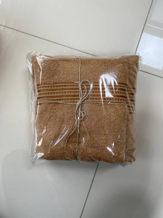 Набор махровых полотенец ( 2 шт) коричневый купить