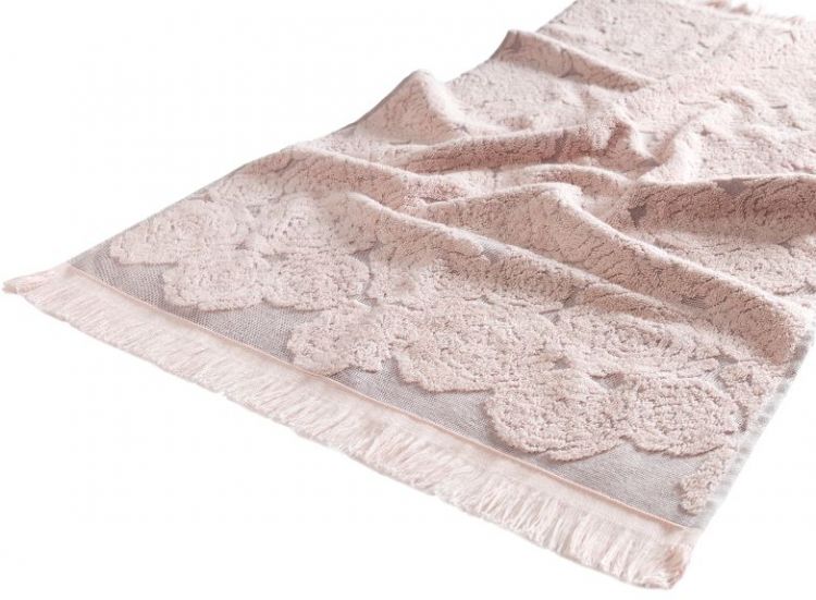 Полотенце махровое Arya Жаккард Nadine розовое
