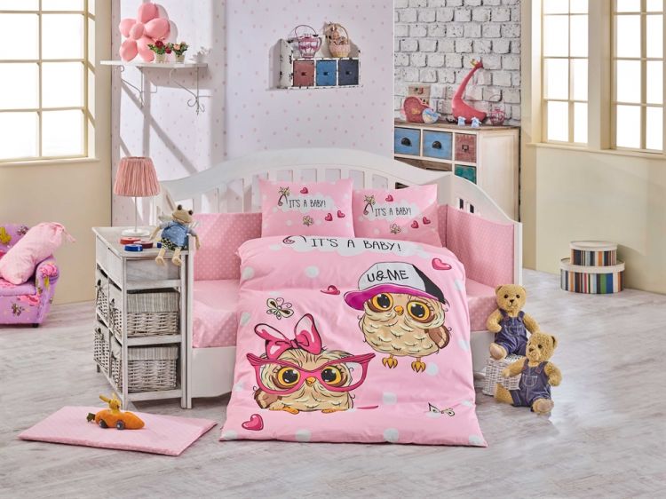HOBBY Cool Baby розовый в кроватку поплин